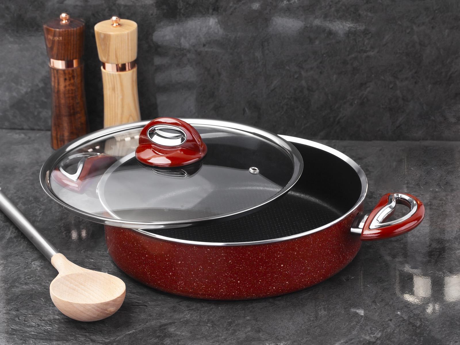 Taç Titan Granit Basık Tencere 20cm görsel 5