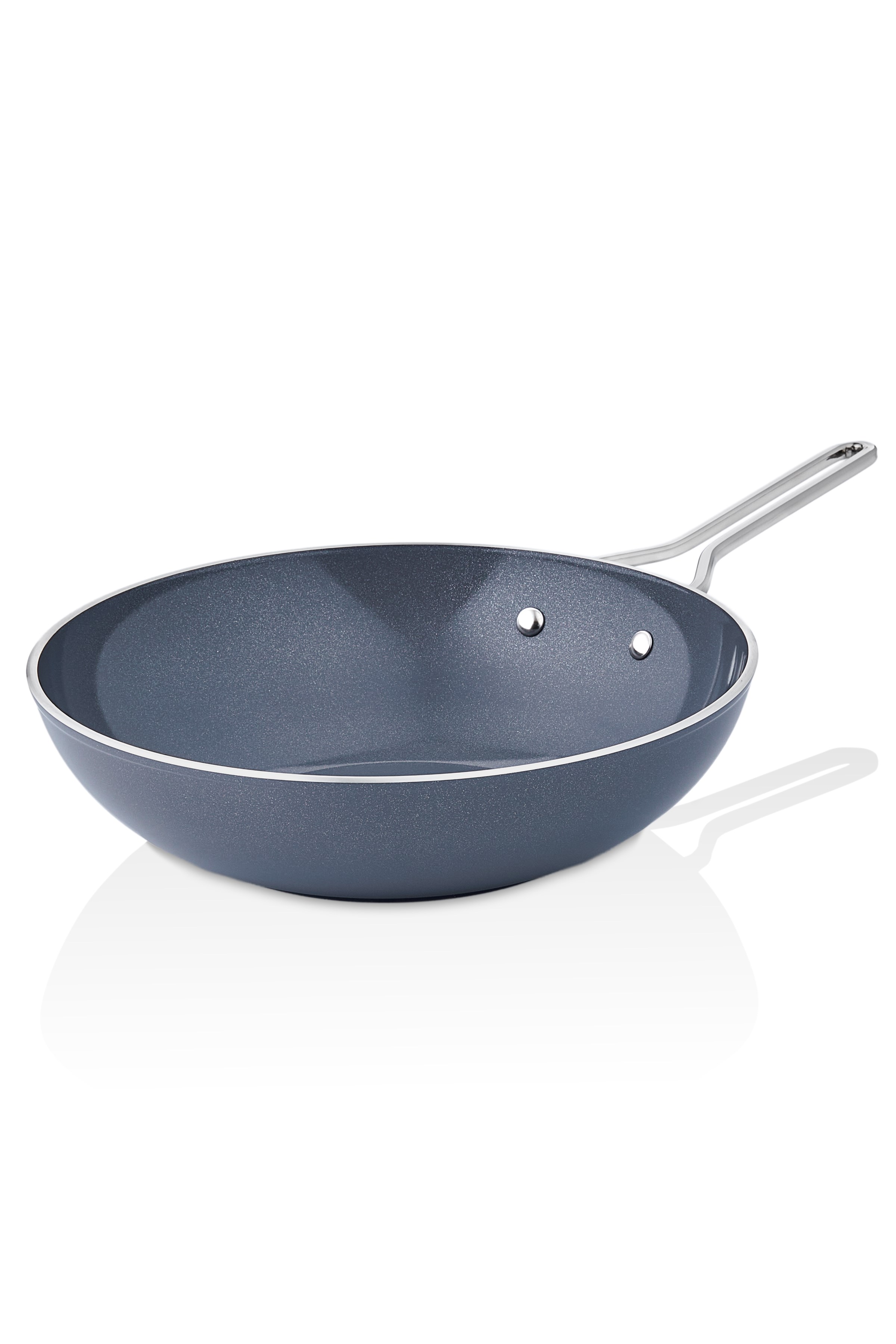 Taç Sera Feel Seramik Yanmaz Yapışmaz Wok Tava 28 cm / Gri görsel 3