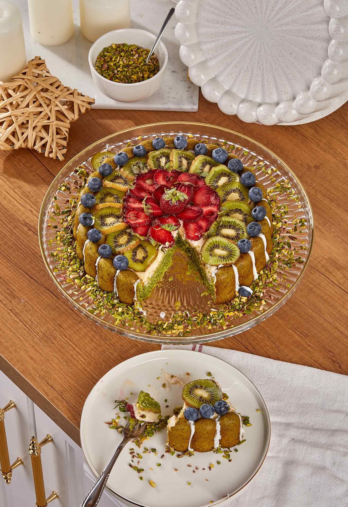 Taç Granit Döküm Tart Kalıbı Krem 26 cm görsel 3