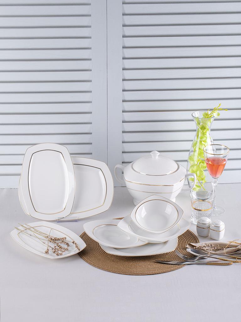 Taç Astoria Petunia 55 Parça 12 Kişilik Porselen Yemek Takımı görsel 3