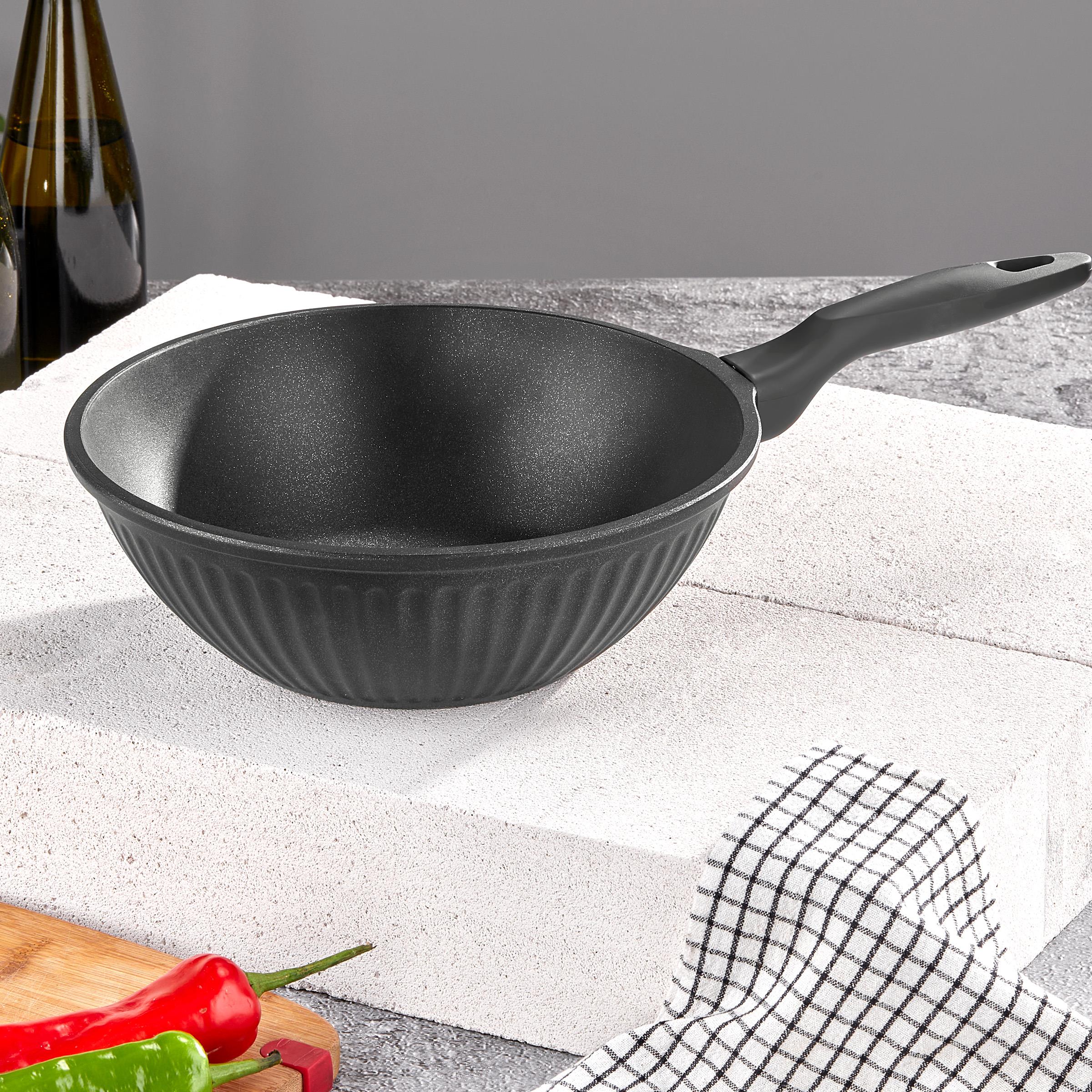 Taç Valeriya Döküm Wok Tava 28 cm görsel 2