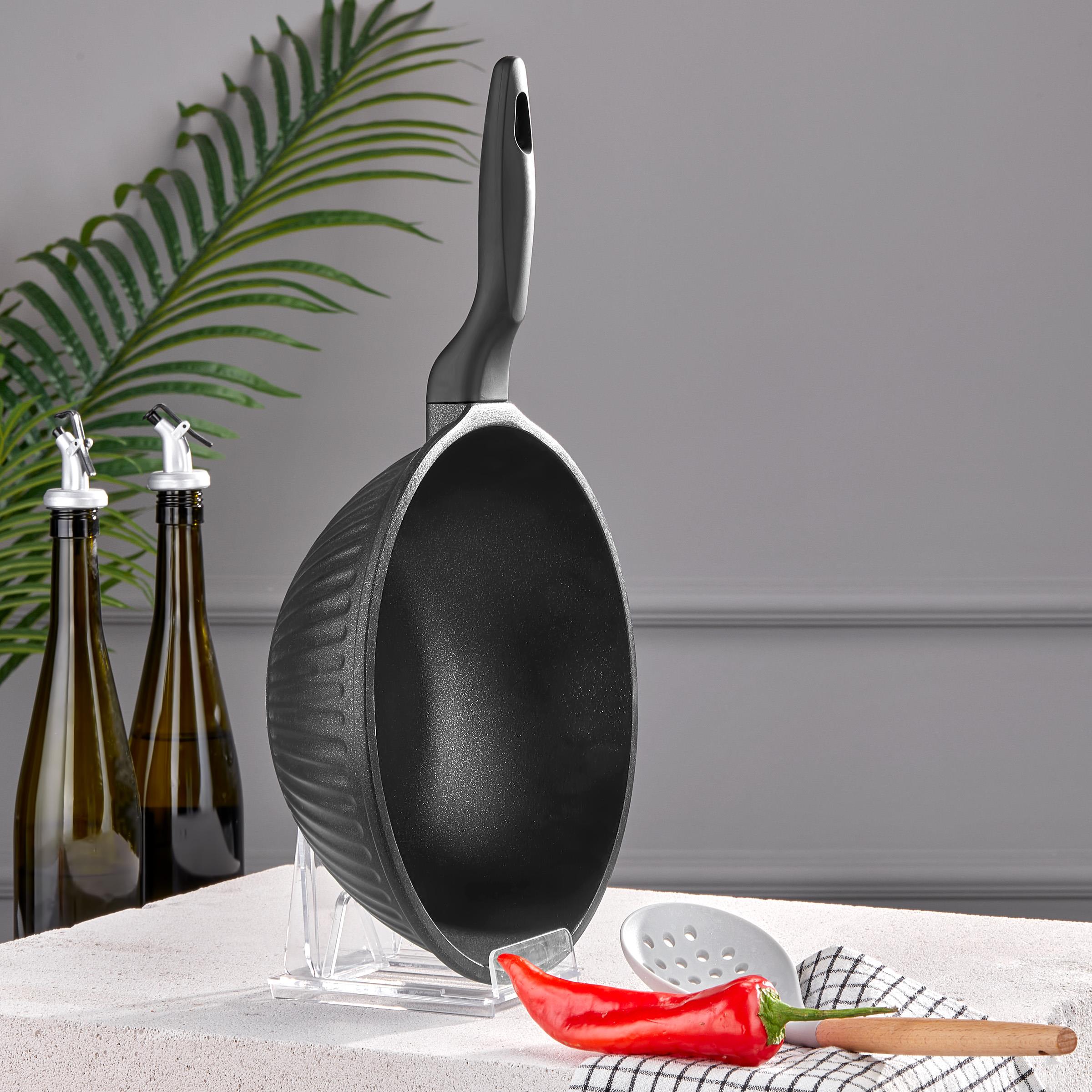 Taç Valeriya Döküm Wok Tava 28 cm görsel 3