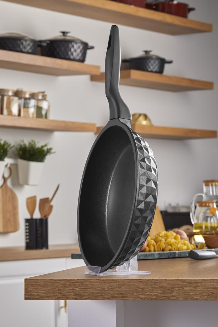 Taç Bella Döküm Tava 26 Cm Siyah görsel 4