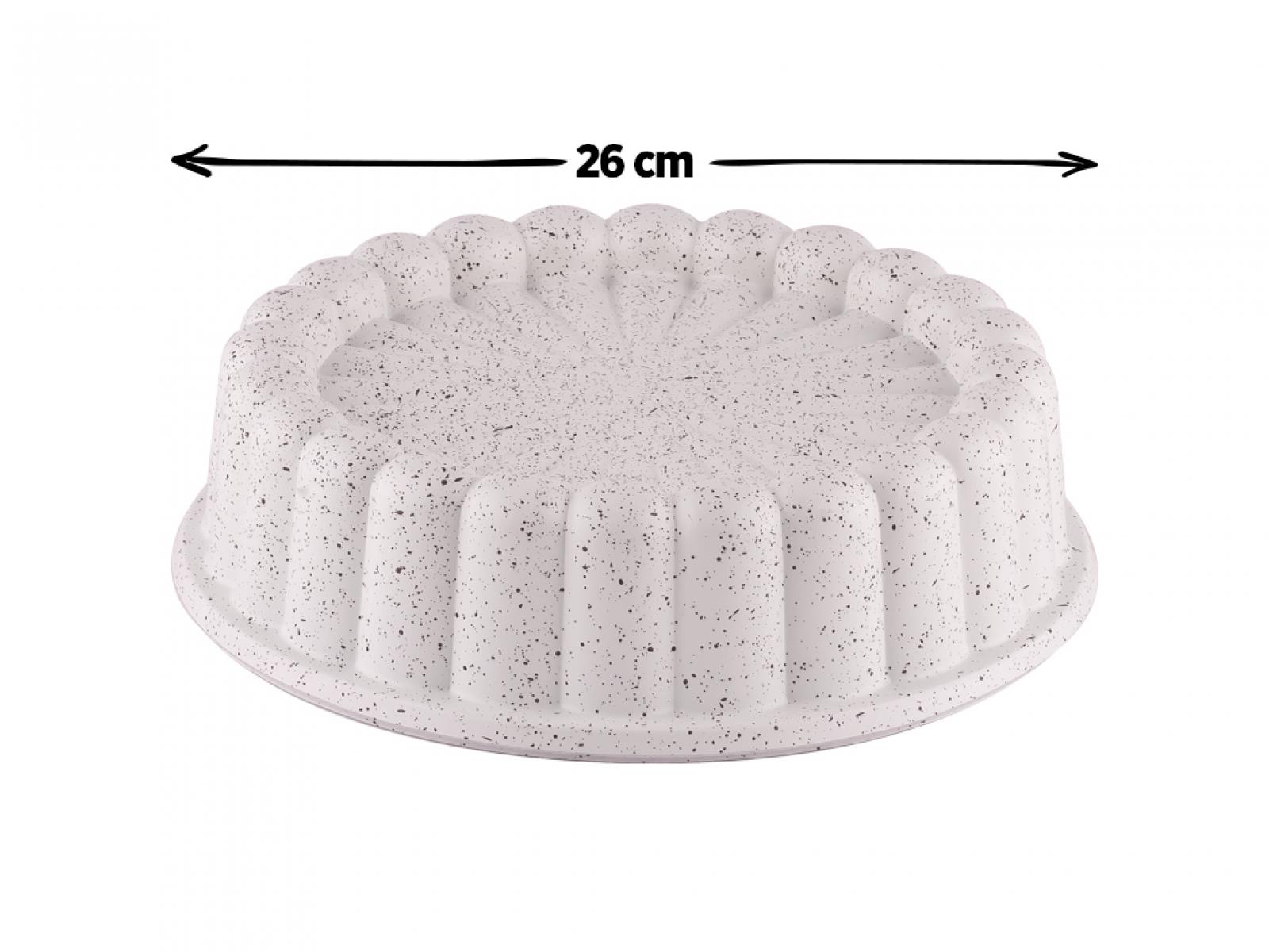 Taç Granit Döküm Tart Kalıbı Krem 26 cm görsel 5