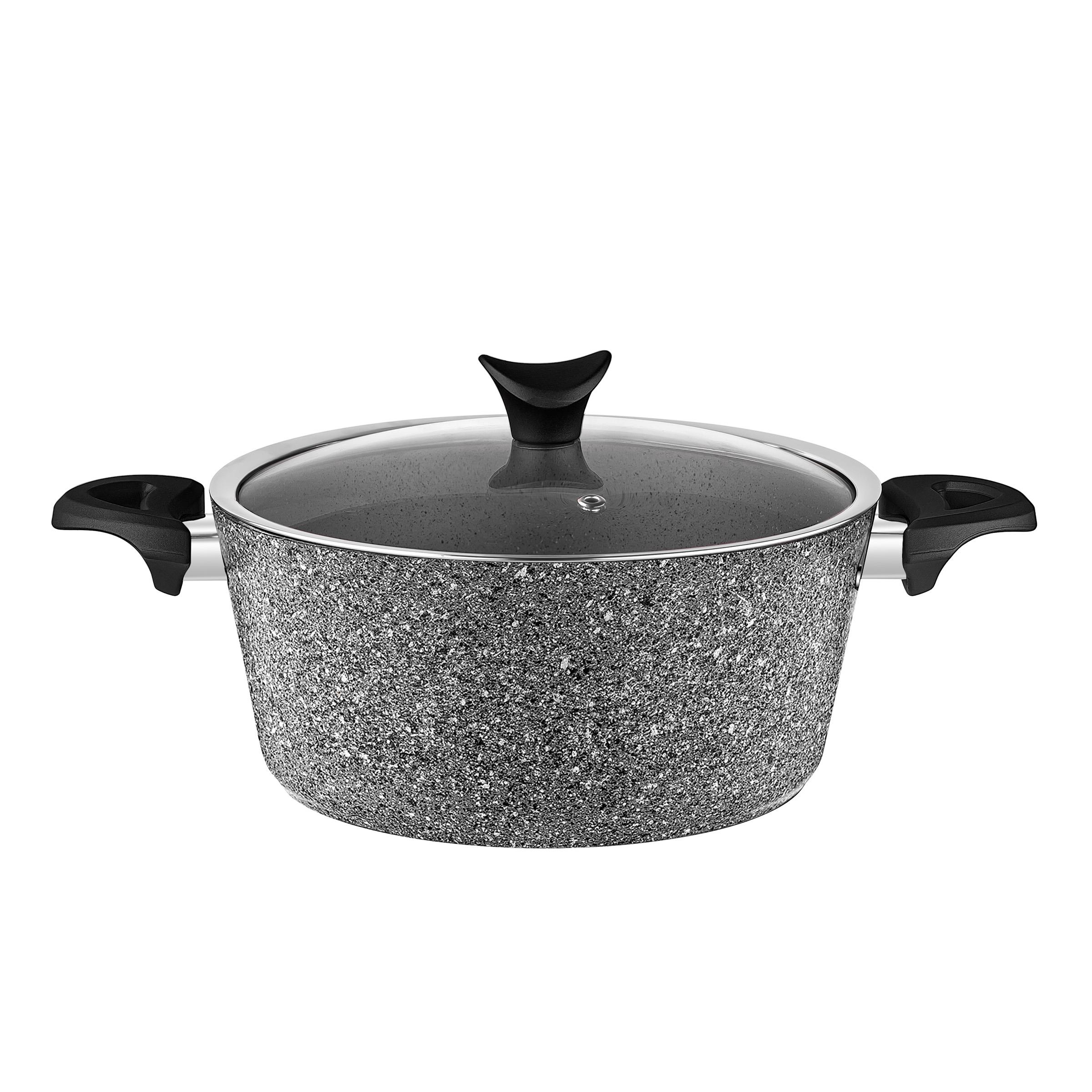 Taç Master Cook 4'lü 7 Parça Granit Tencere Seti Gri görsel 2