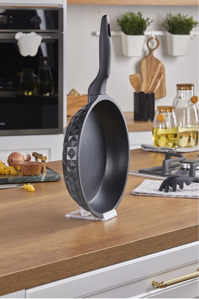 Taç Bella Döküm Tava 26 Cm Siyah görsel 5