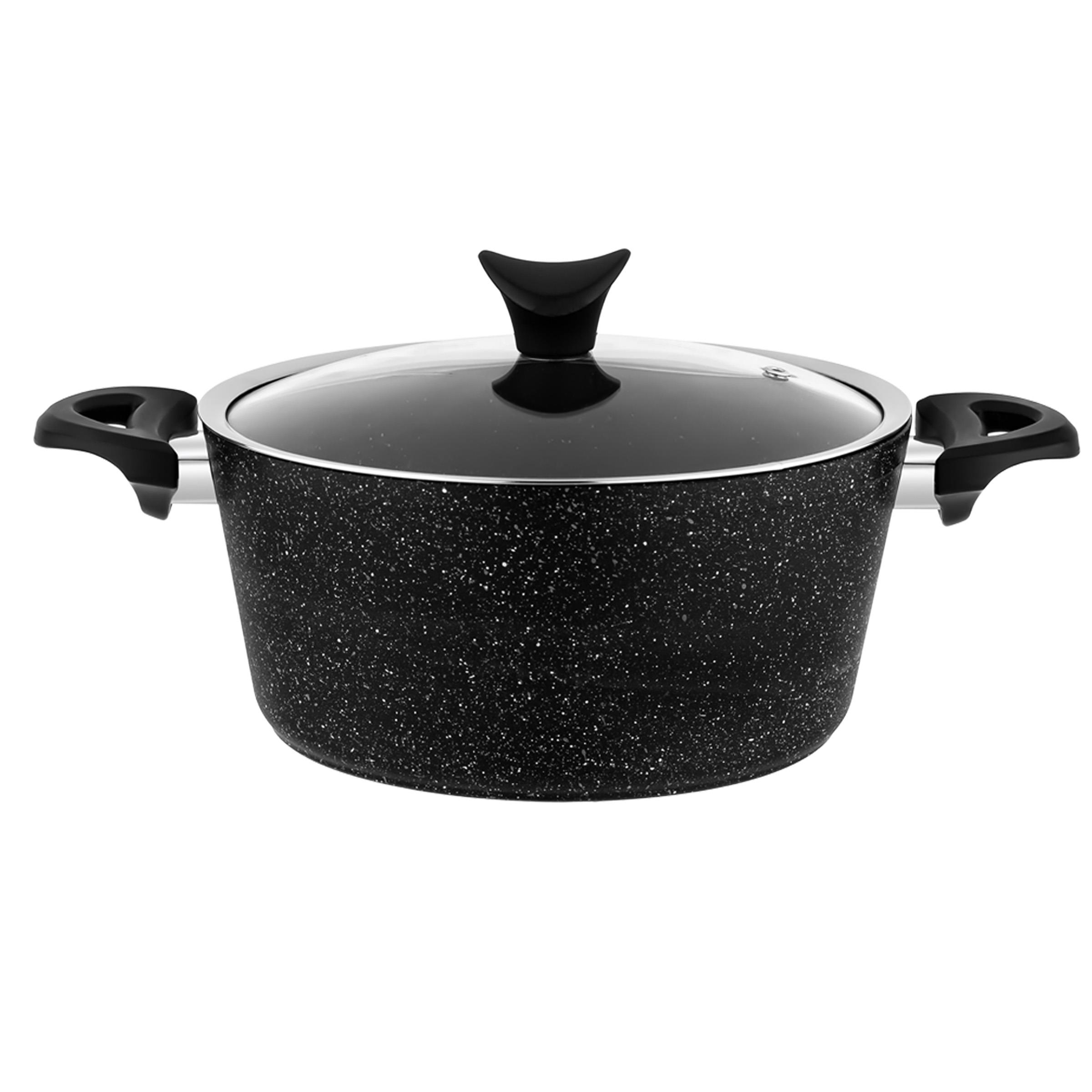 Taç Master Cook 4'lü 7 Parça Granit Tencere Seti Siyah görsel 3