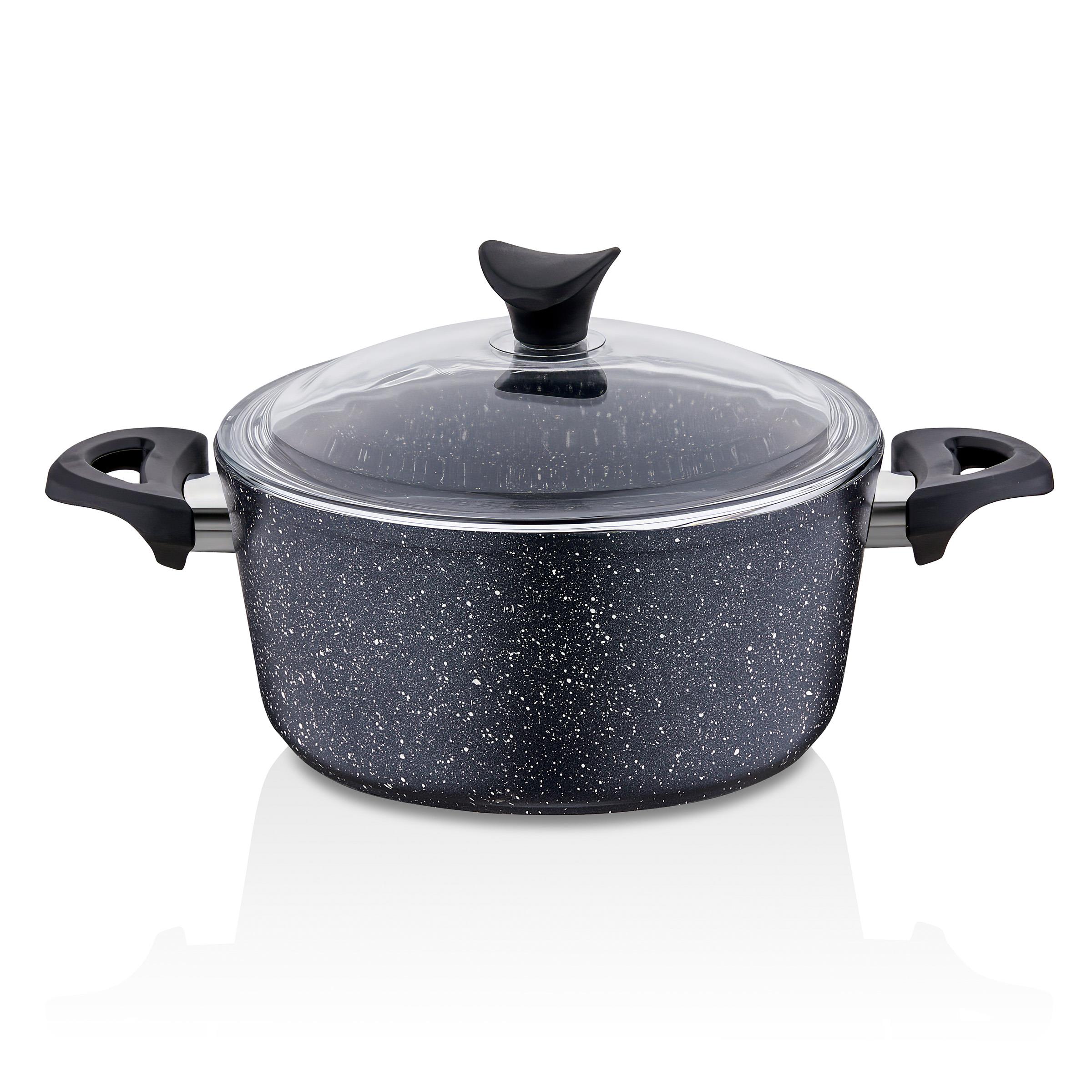 Taç Master Cook Family 12 Prç Granit Tencere Seti Siyah görsel 9