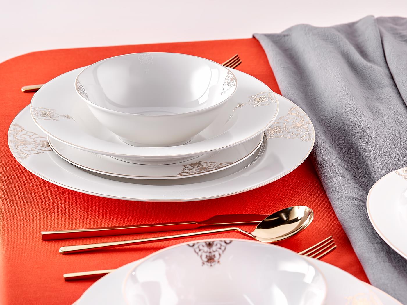 Taç Eliza Carmilla 53 Parça 12 Kişilik Yemek Takımı görsel 6