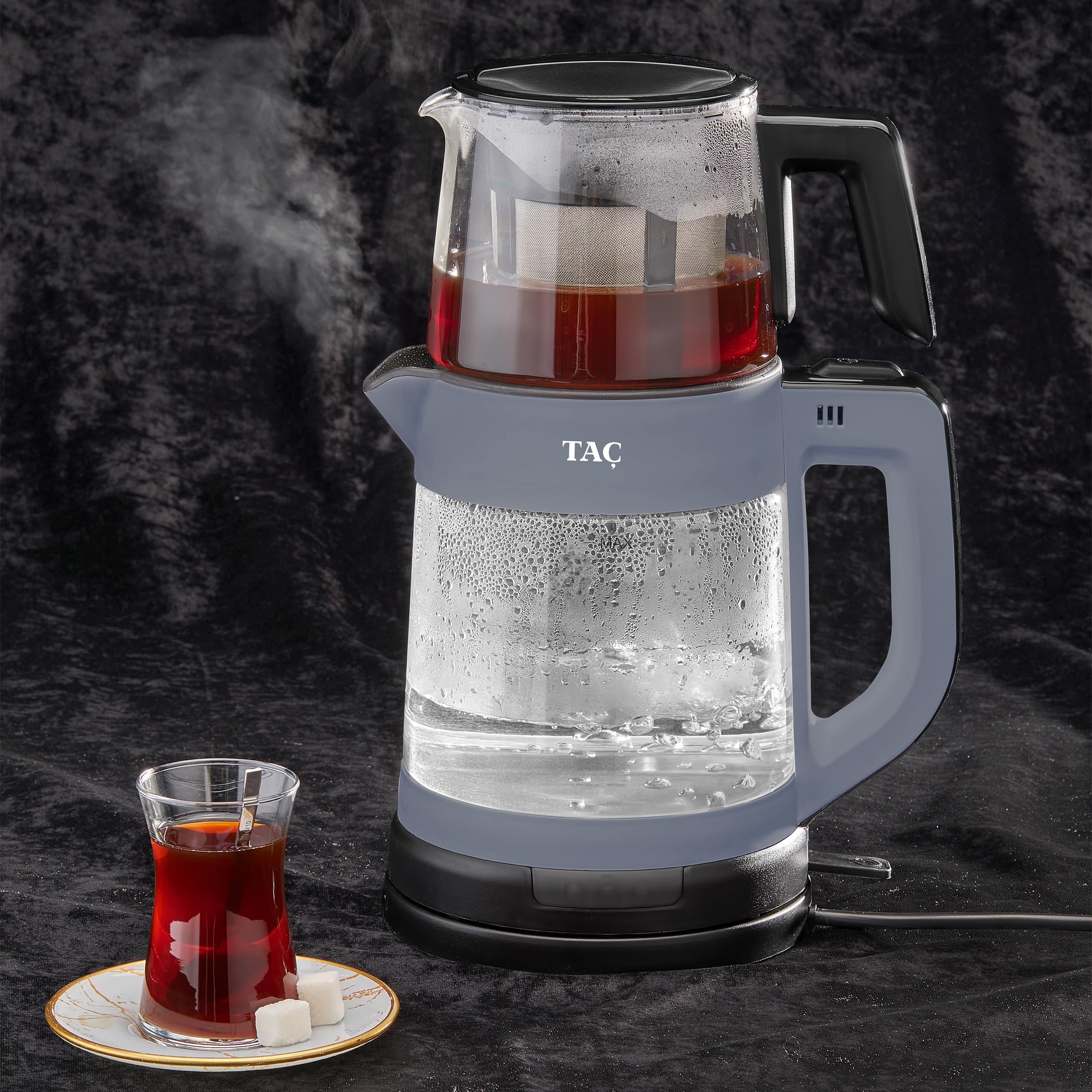 Taç Glassdem Çay Makinesi Gri görsel 4