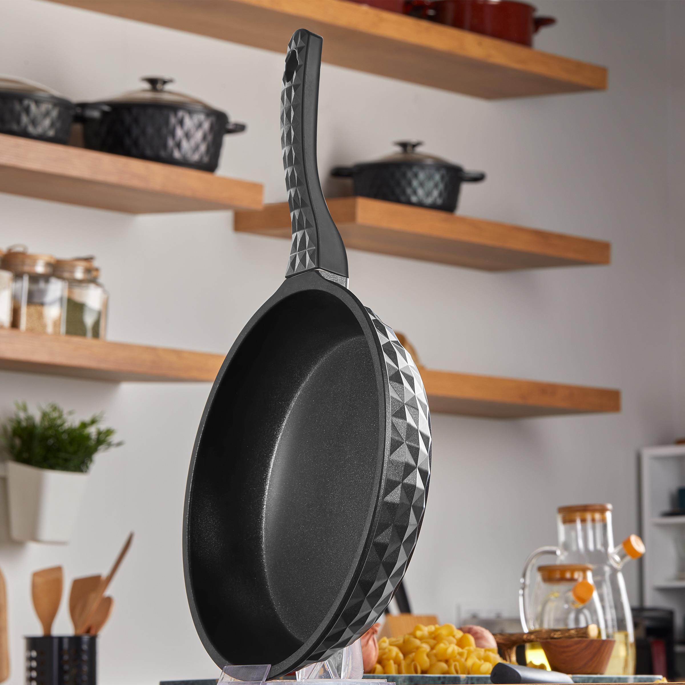 Taç Bella Döküm Tava 28 Cm Siyah görsel 4
