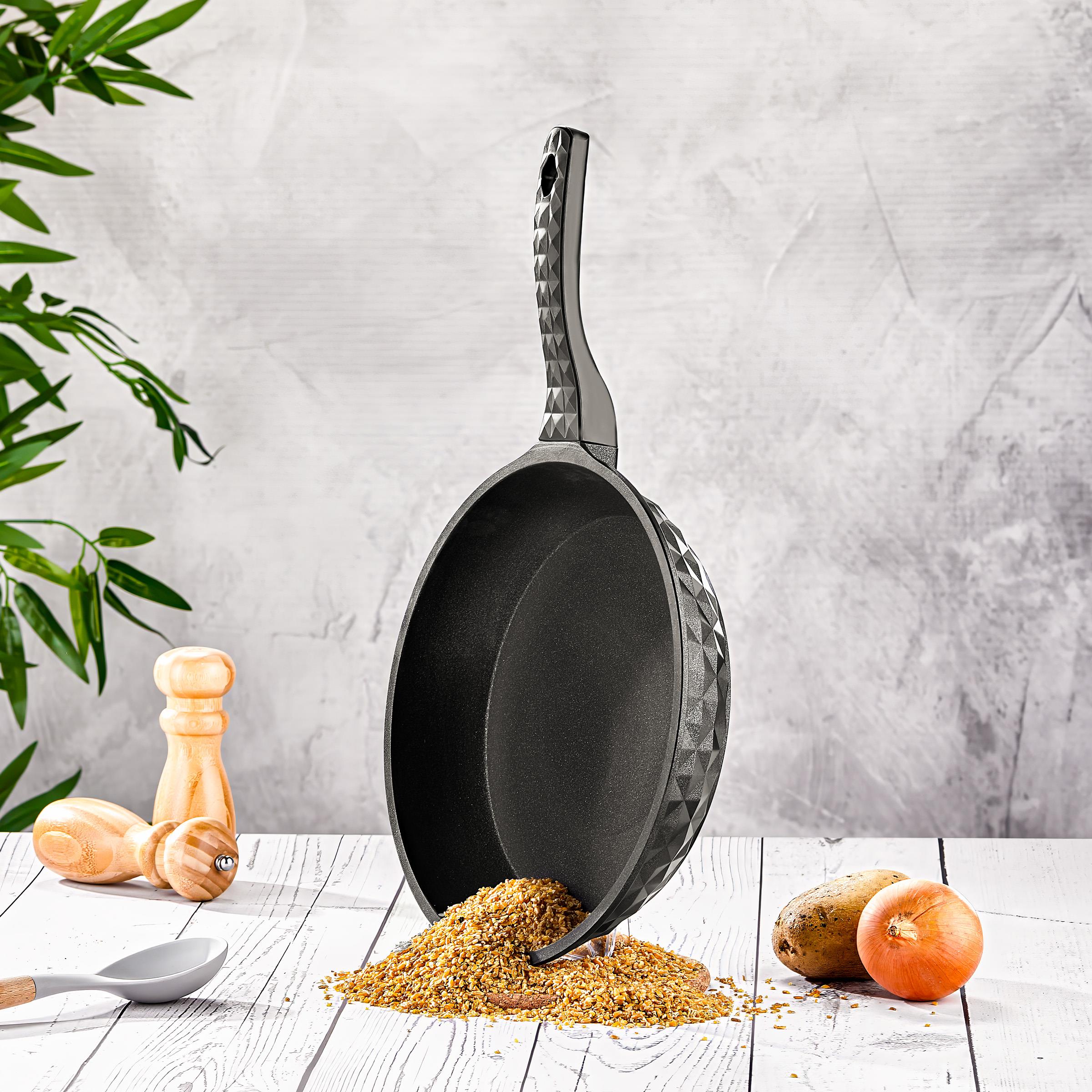 Taç Bella Döküm Tava 26 Cm Siyah görsel 2