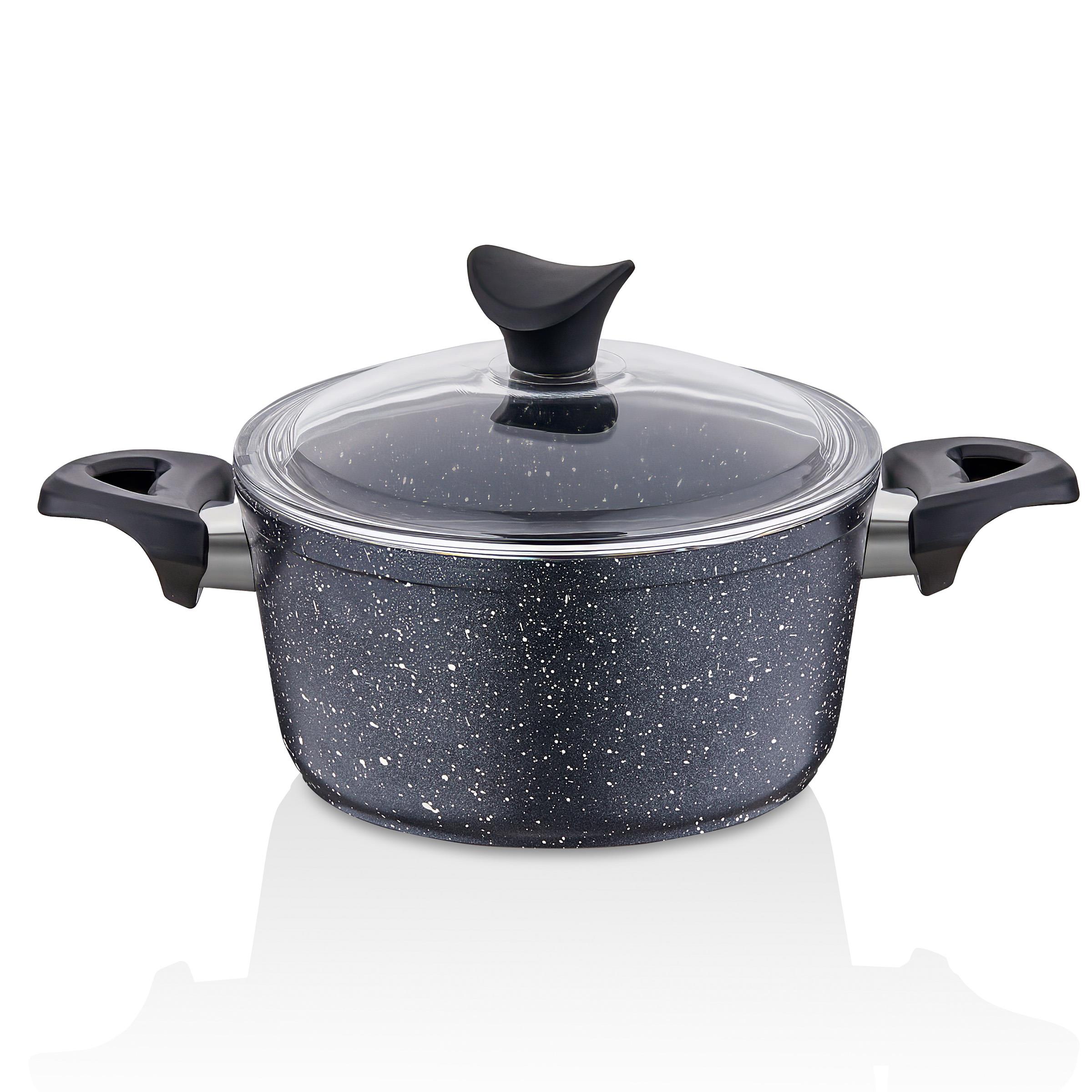 Taç Master Cook Family 12 Prç Granit Tencere Seti Siyah görsel 7